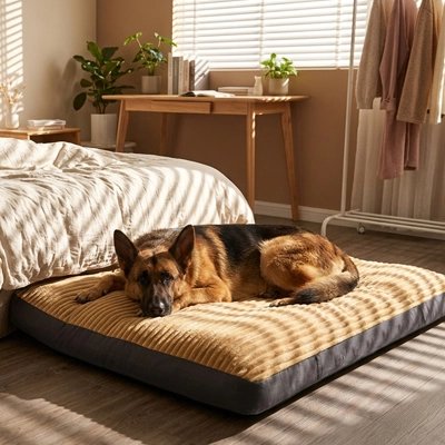 Coussin pour chien kaki